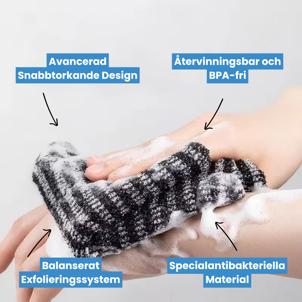 PlushDry™ Exfolierande Antibakteriell Duschhandduk